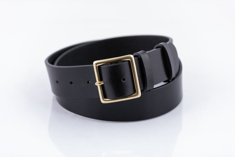 【BOHEMIAN SEOUL】24FW CLASSIC SQUARE BELT (BLACK) Classic Square Buckle Belt – R. TURBOW LEATHER