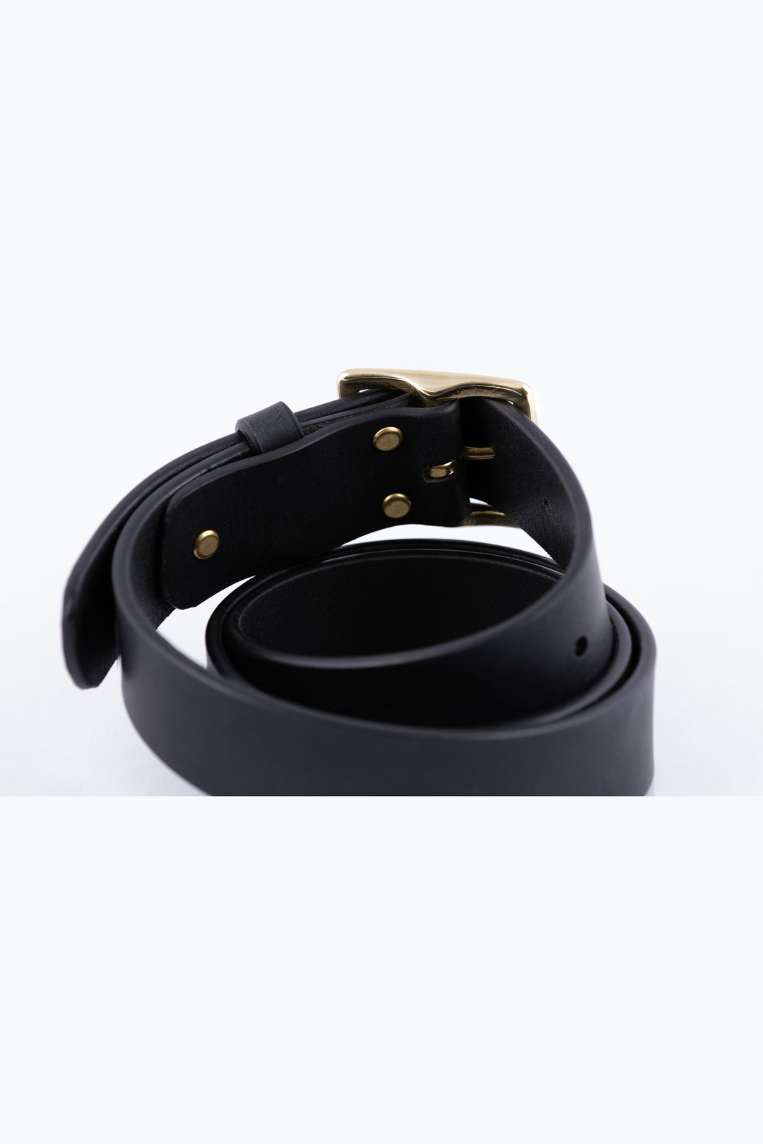 Slim Classic Square Buckle Belt — Black Leather – R. TURBOW LEATHER